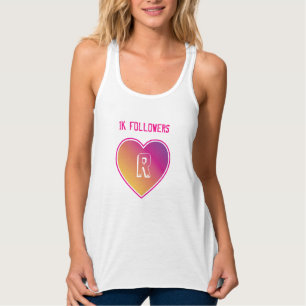 1K Nachfolger Herz und Monogramm auf Tank Top