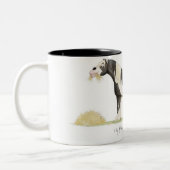 "1kg des Heus = des 100kg von kacken!" Becher Zweifarbige Tasse (Links)