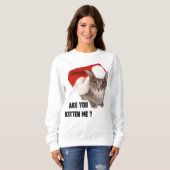 1Kitten Sie mich? Frauen Basic Sweatshirt (Vorne ganz)