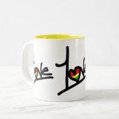 1Love Zweifarbige Tasse (Vorderseite Links)