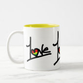1Love Zweifarbige Tasse (Links)