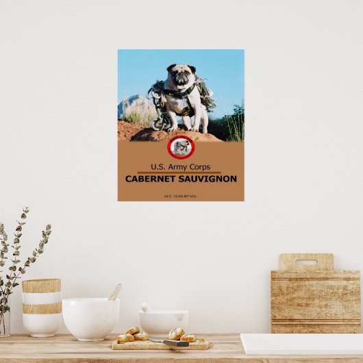 1Lt. Vincent Thomas Mops Private Label Wine Poster (Küche)