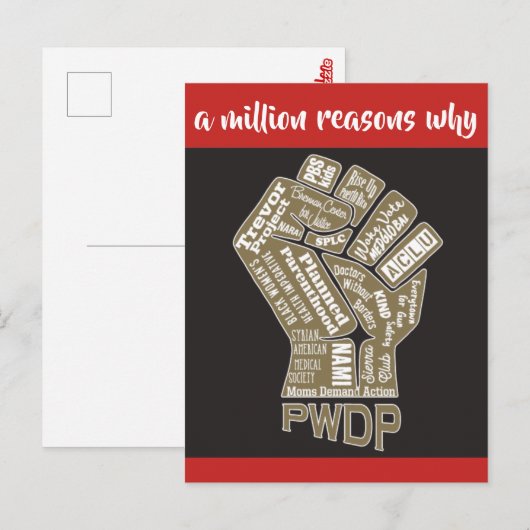 $1M Fist Postcard Postkarte (Vorne/Hinten)