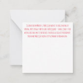 1Martie-Note-Karte Mitteilungskarte (Rückseite)