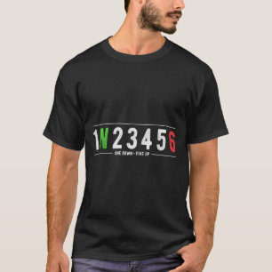 1N23456 Motorrad-Getriebe Motorradfahrer Biker T-Shirt