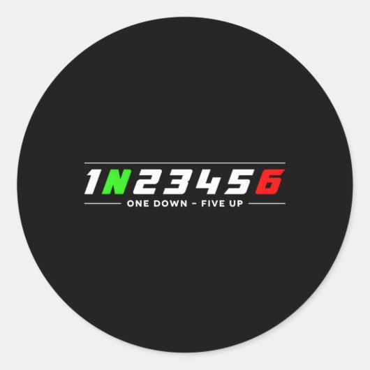 1N23456 Motorradfahrer Runder Aufkleber (Vorderseite)