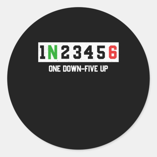 1N23456 Motorradfahrer Runder Aufkleber (Vorderseite)