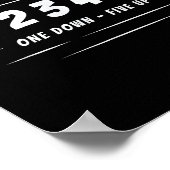 1n256 1 Down 6 Up Motorcycle Racing Biker Gift Poster (Ecke)