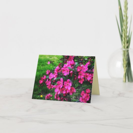 1RED BLOSSOMS GREETING CARD KARTE (Vorderseite)