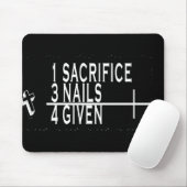1SACRIFICE + 3 NÄGEL = 4GIVEN CHRISTLICHER JESUS MOUSEPAD (Mit Mouse)