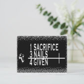 1SACRIFICE + 3 NAILS = 4 GEGEBEN CHRISTLICH JESUS POSTKARTE (Stehend Vorderseite)