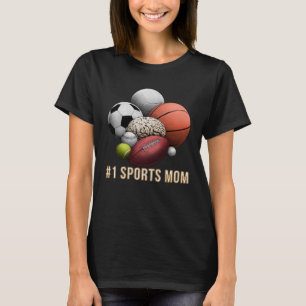 1Sport Mama Baseball Basketball Fußball Sport T-Shirt