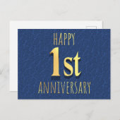 1st Anniversary Feiertagspostkarte (Vorne/Hinten)