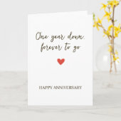 1st Anniversary – One Year Down Forever to Go Karte (Gelbe Blume)