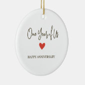 1st Anniversary – One Year of Us Keramik Ornament (Rechts)