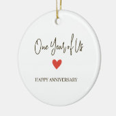 1st Anniversary – One Year of Us Keramik Ornament (Links)