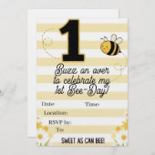 1st Bee-Day Invitation Einladung (Vorne/Hinten)