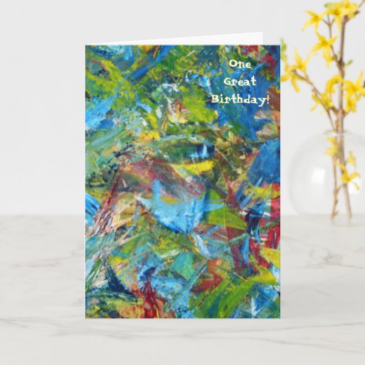 1st Birthday Card Karte (Gelbe Blume)