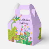 1st Birthday Dinosaur Minimal baby boy Geschenkschachtel (Rückseite)