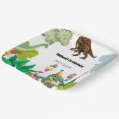 1st Birthday Dinosaur Minimal baby boy Pappteller (Gewinkelt)