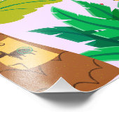 1st Birthday Dinosaur Minimal baby welcome sign Fotodruck (Ecke)