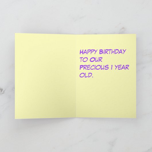 1st Birthday Duck Card Karte (Innenseite)