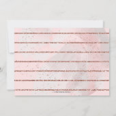 1st Birthday Dusty Rose and Rose Gold Einladung (Rückseite)