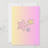 1st birthday girls invitation in pink  einladung (Rückseite)