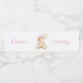 1st birthday Highland Cow  Wasserflaschenetikett (Einzelnes Label)