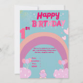 1st birthday Invitation Card (Vorderseite)