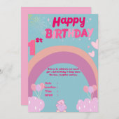 1st birthday Invitation Card (Vorne/Hinten)