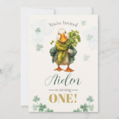 1st Birthday Invitation Card - St. Patrick's Day Einladung (Vorderseite)