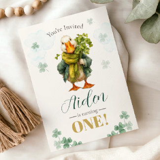 1st Birthday Invitation Card - St. Patrick's Day Einladung