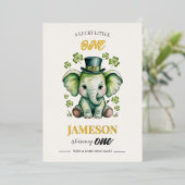 1st Birthday Invitation | Foil St. Patrick's Card Folieneinladung (Stehend vorne)