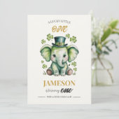 1st Birthday Invitation | Lucky St. Patrick's Day Einladung (Stehend Vorderseite)