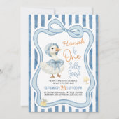 1st Birthday Invitation, Silly Goose Birthday  Einladung (Vorderseite)