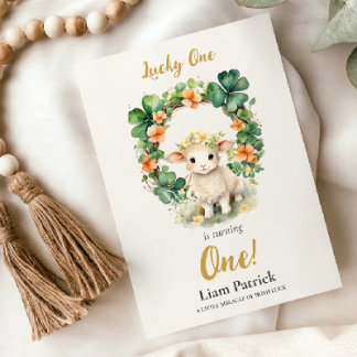 1st Birthday Invitation St. Patrick's Day Card Einladung