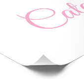 1st Birthday Poster Sign Highland Cow (Ecke)