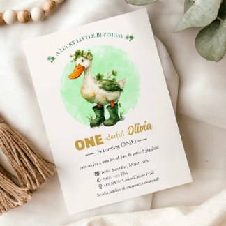 1st Birthday St. Patrick's Day Invitation Card Einladung