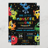 1st Birthday Vibrant Einladung (Vorne/Hinten)