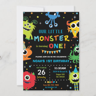 1st Birthday Vibrant Einladung