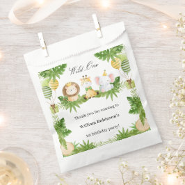 1st Birthday Wild One Safari Animals Favour Bag Geschenktütchen