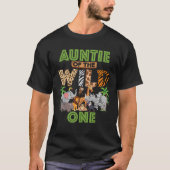 1st Birthday Zoo Safari Jungle Auntie Of The Wild T-Shirt (Vorderseite)