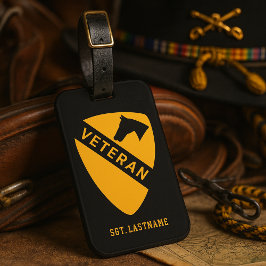 1st Cavalry Division "First Team" Personalized Gepäckanhänger