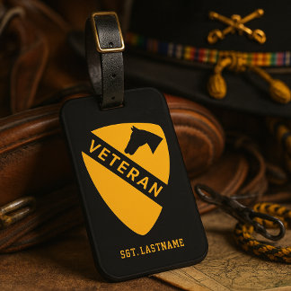 1st Cavalry Division "First Team" Personalized Gepäckanhänger