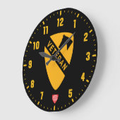 1st Cavalry Division "First Team" Tribute Große Wanduhr (Winkel)