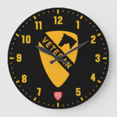 1st Cavalry Division "First Team" Tribute Große Wanduhr (Vorderseite)