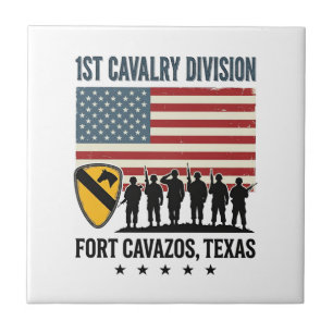 1st Cavalry Division Fort Hood Vintage Militär-Shi Fliese