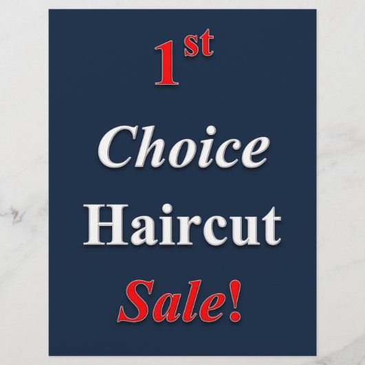 1st Choice Haircut Sale Post Promotional Flyer (Vorne)