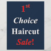1st Choice Haircut Sale Post Promotional Flyer (Hinten)